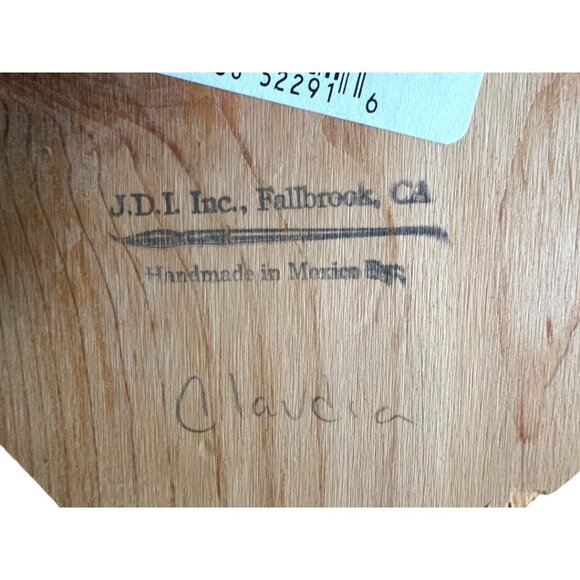 Vintage Folk Art Welcome Sign | Hand Painted Pumpkin Wall Decor with Hanger - Picture 9 of 10